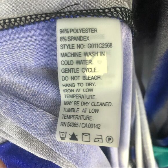 BIANCA Nygard Twist Knot Multi Blue Printed Stretch Maxi Dress Size S - Picture 5 of 5